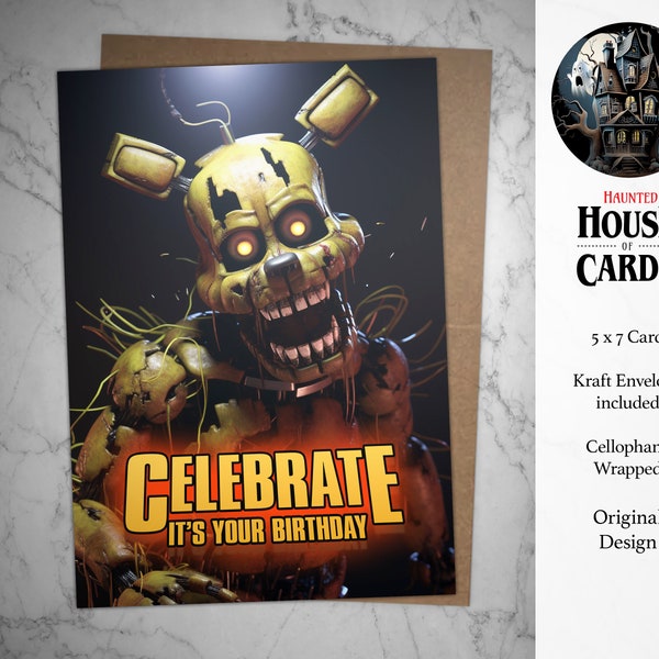 Five Nights at Freddys Birthday Card - Etsy UK