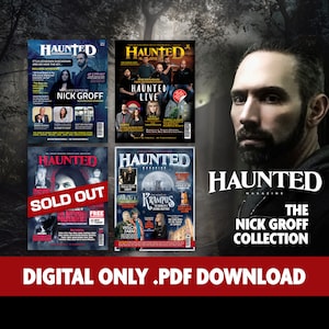Haunted Magazine Colección Nick Groff, Bloqueo Paranormal, Embrujado, Sobrenatural, Cazadores de Fantasmas, Paranormal, Death Walker, Aventuras