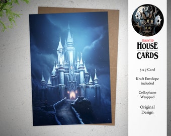 Frozen Castle 3, Birthday Card, Unusual Card, Inspirational Card, Personalised Card, Gorgeous Card, Bohemian Birthday, Card, Blank Card