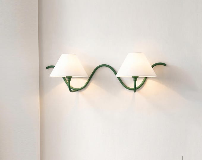 Illuminate Your Space with a Green Wall Lamp Duo