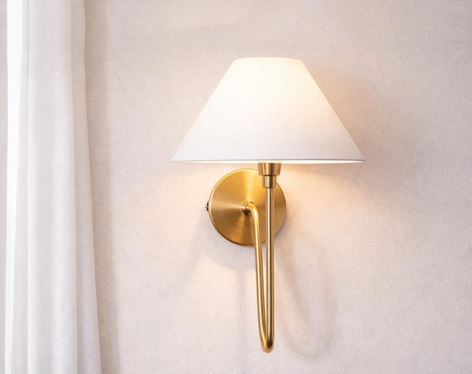 Handmade Raw Brass Wall Sconce: Modern Industrial Lighting