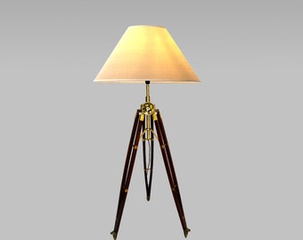 deluxe floor tripod lamp rustic tripod light great for lighting living spaces perfect birthday gift floor tripod lamp vintage style