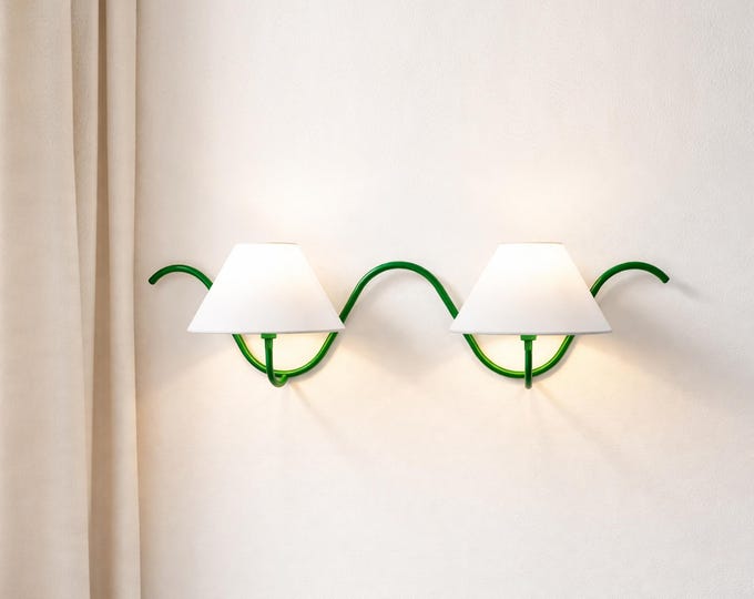 Illuminate Your Space with a Green Wall Lamp Duo