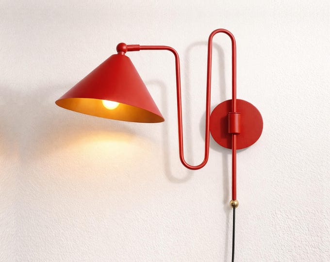 Sculpted Luxury — the Red Wall Sconce