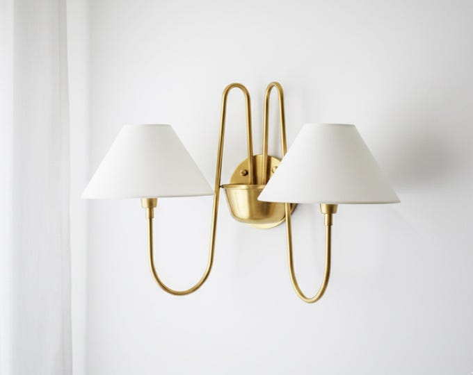 Handmade Brass Wall Sconce: Modern Industrial Lighting