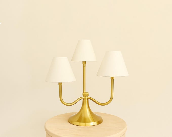 Triple shade Unique Golden Table Lamps You’ll Love