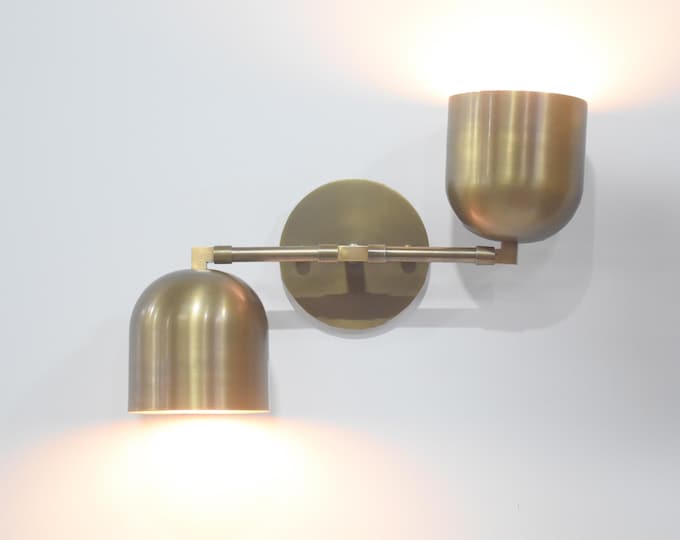 Regal Heritage Brown Antique Dual-Dome Wall Light