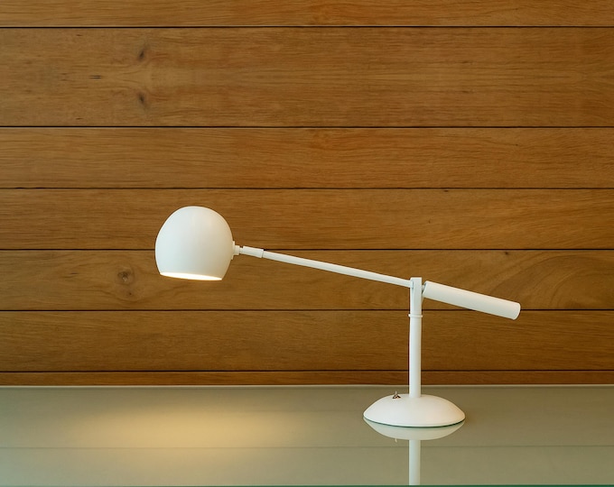 Aurora Luxe Matte-White Designer Table Lamp