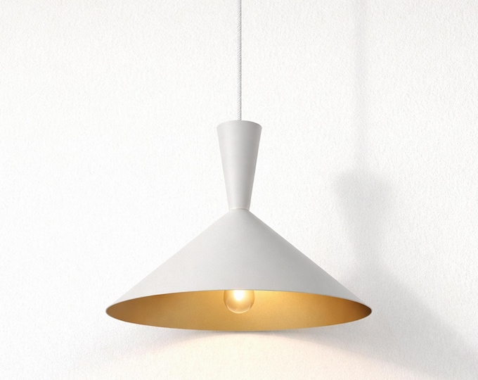 Matte Black Pendant Light: Handmade Minimalist Ceiling Lamp