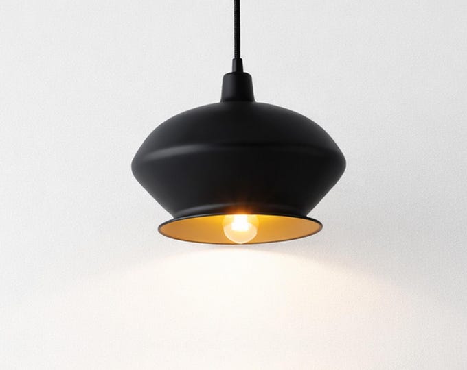 Matte Black Hanging Pendant Light: Bohemian Minimalist Decor