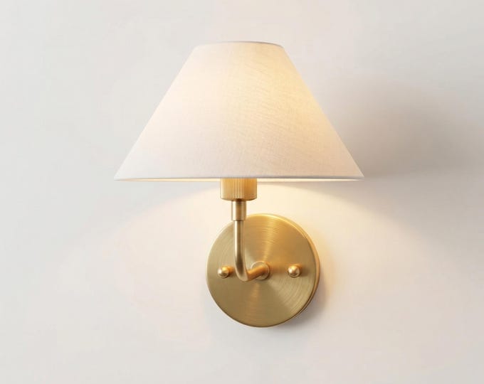Handmade Brass Wall Sconce: Modern Industrial Lighting