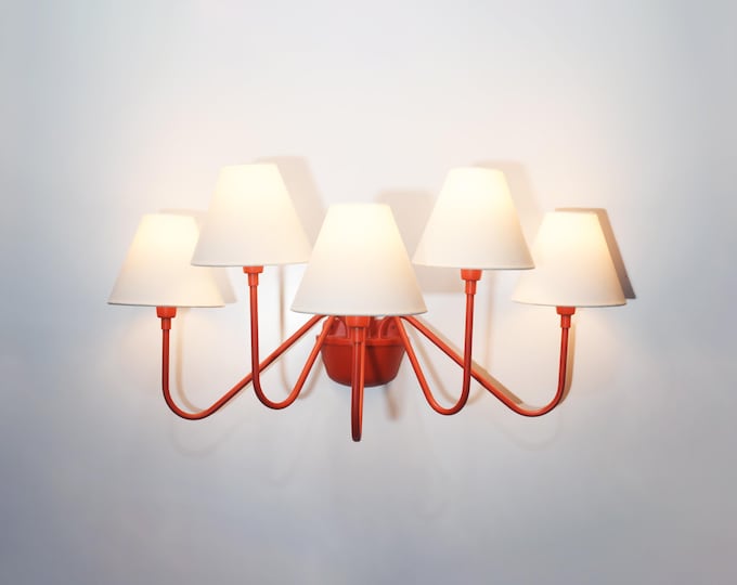The Allure of Red Canopy  Lamp Sconces for Modern Homes