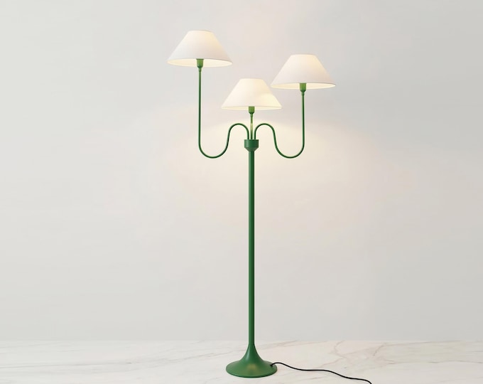 The Allure of Green Triple Shade Floor Lamps for Modern Homes