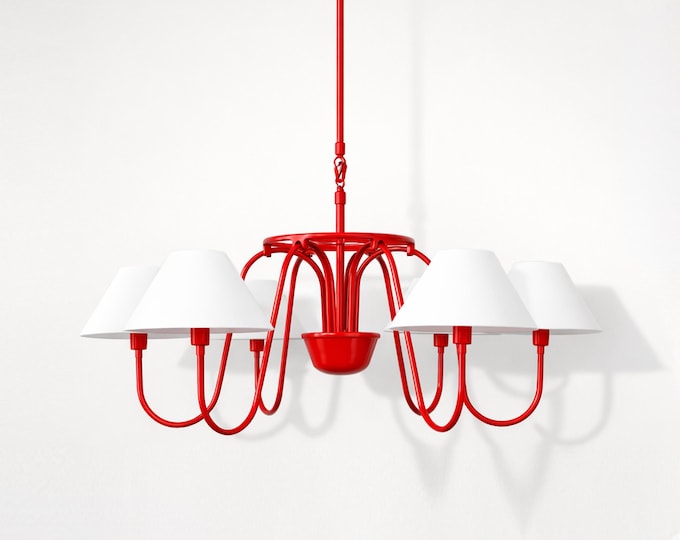 Red Radiance: A Chandelier that Defines Elegance