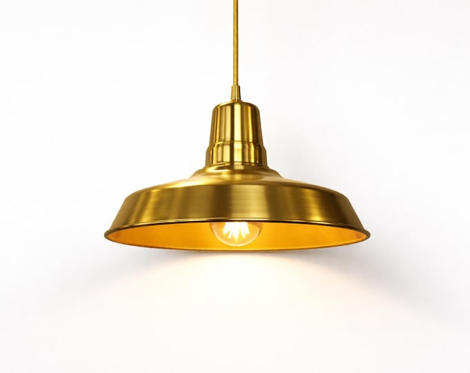 Gold Hanging Lamp: Adjustable Modern Ceiling Light
