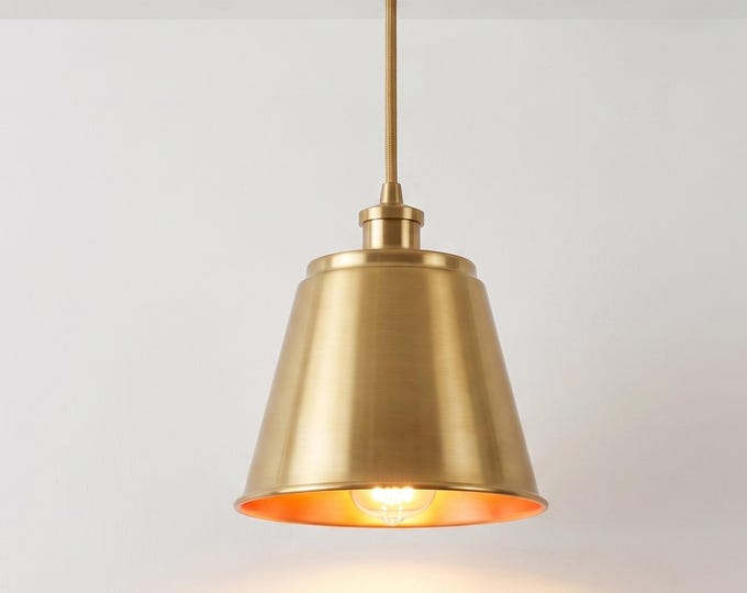 Golden Modern Pendant Light: Indoor Hanging Ceiling Lamp