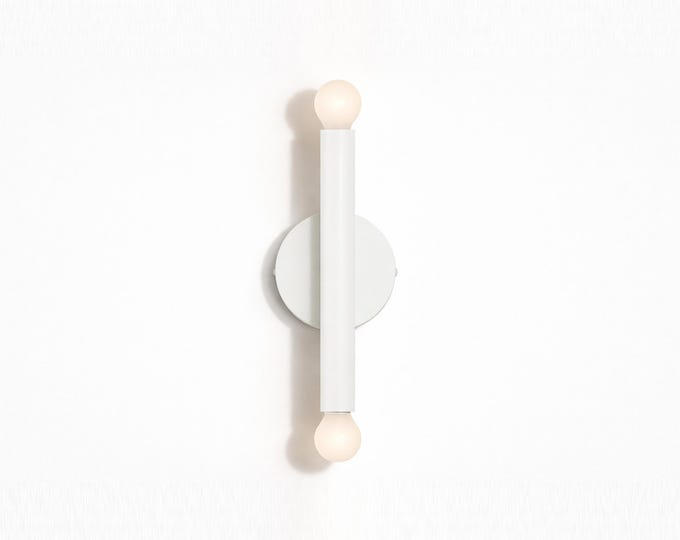 Luxury Modern Dual-Bulb Wall Sconce for Designer Living, Bedroom & Hallway Spaces