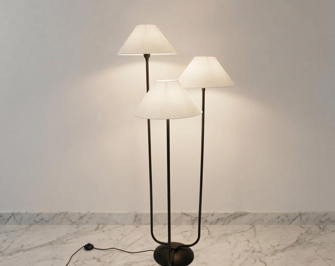 Matte Black Floor Lamp: Mid-Century Modern Bedroom Lighting