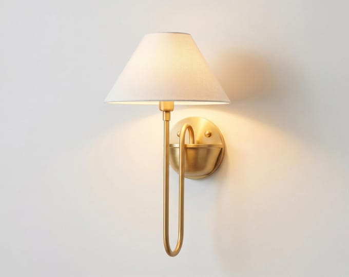 Handmade Brass Wall Sconce: Modern Industrial Lighting