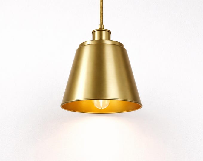 Golden Modern Pendant Light: Indoor Hanging Ceiling Lamp
