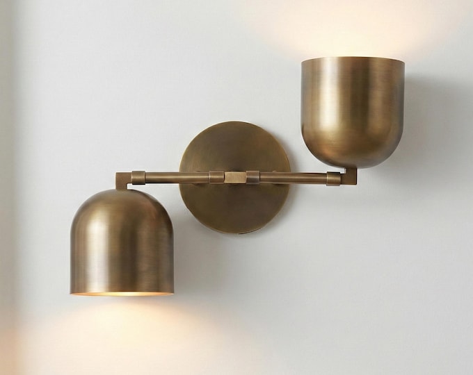 Regal Heritage Brown Antique Dual-Dome Wall Light