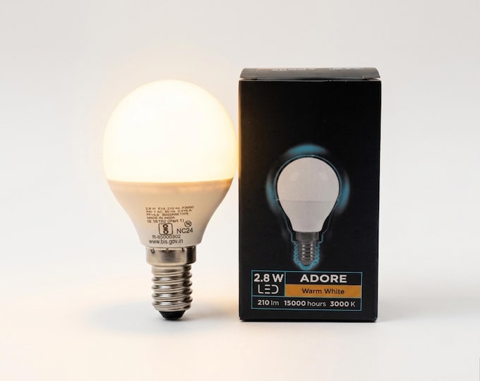 LED Bulb Warm White 2.8W Energy Saving Decorative Light for Vanity Mirror Makeup Lamp Bedroom Wall Light and Home Lighting
