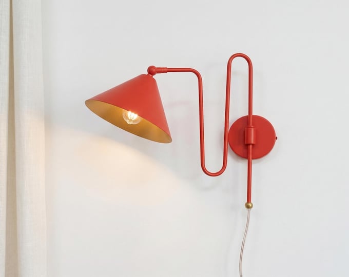 Sculpted Luxury — the Red Wall Sconce