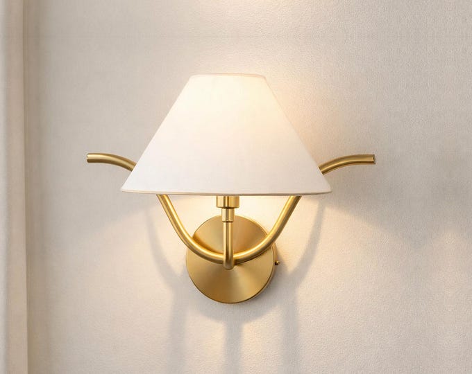 Handmade Brass Wall Sconce: Modern Industrial Lighting