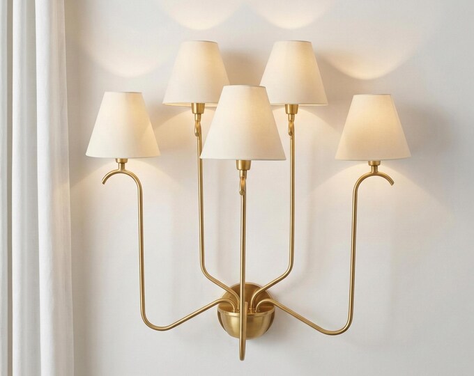 Luxury 5-Light Gold Wall Sconce