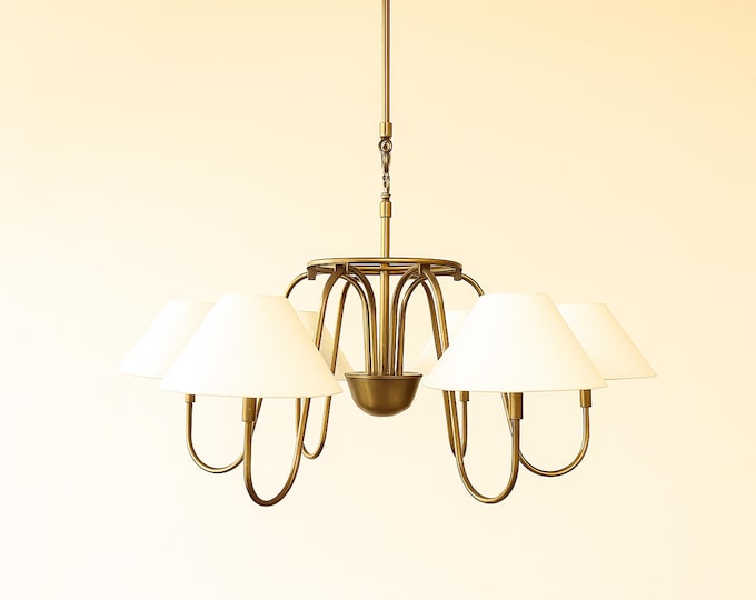 Unique six bulb chandelier statement lighting fixture Gothic Stilnovo Chandelier with Cascade Crystals Tiffany Style Ceiling Light Fixture