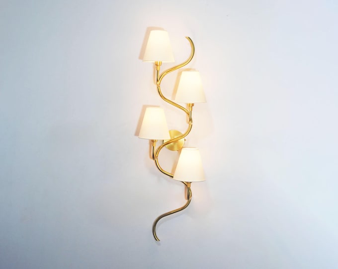 Golden Sconce with Canopy: A Touch of Opulence