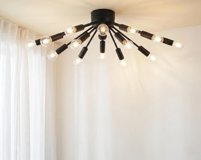 Transform your ambiance with the warm glow reflecting from the Matte Black artistry.