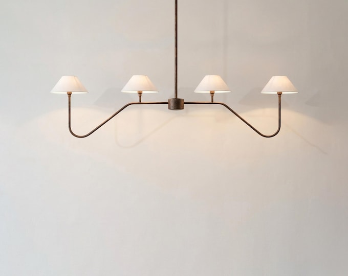 Chandelier Light – Antique brass 4 Light Chandelier | Elegant Modern Ceiling Fixture for Dining Room and Living Space