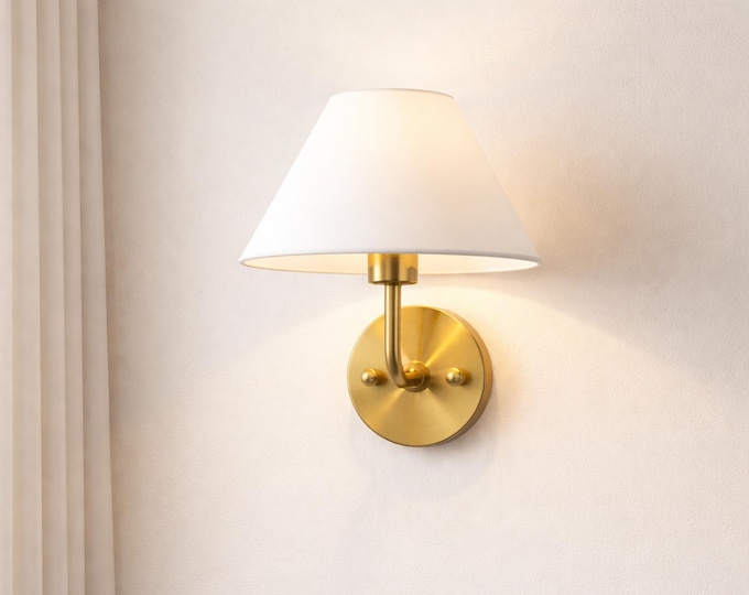 Handmade Brass Wall Sconce: Modern Industrial Lighting
