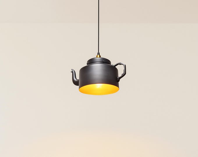 teapot hanging light quirky teapot hanging lamp handcrafted teapot hanging light vintage teapot hanging fixture hanging light