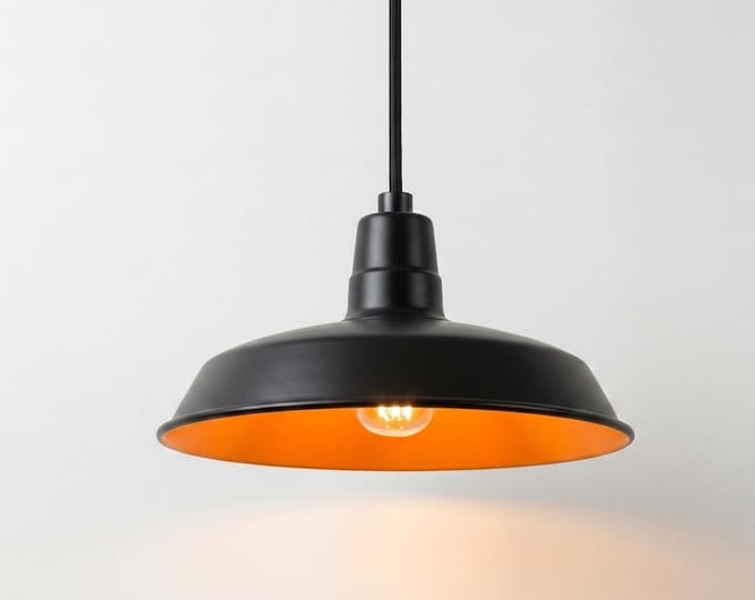 Matte Black Industrial Pendant Lamp: Adjustable Cable Light