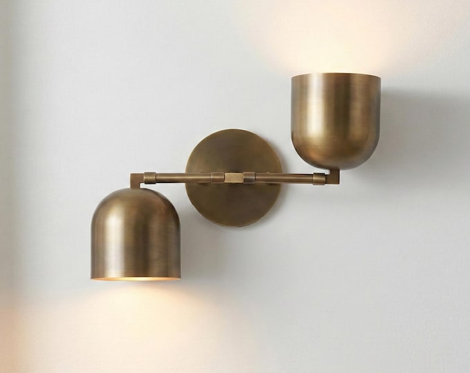 Regal Heritage Brown Antique Dual-Dome Wall Light