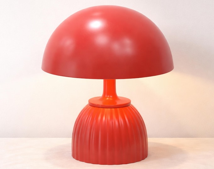 Red Bedside Table Lamp: Modern Living Room Decor