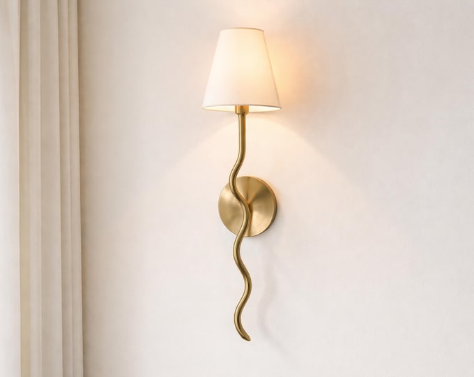 Handmade Brass Wall Sconce: Modern Industrial Lighting
