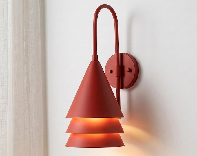 Handmade Red Wall Decor and Lighting, Antique & Modern Vanity Lights