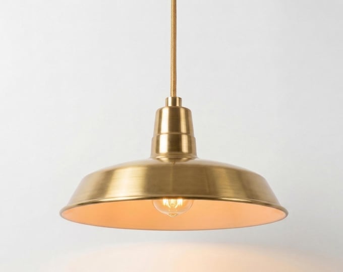 Gold Hanging Lamp: Adjustable Modern Ceiling Light