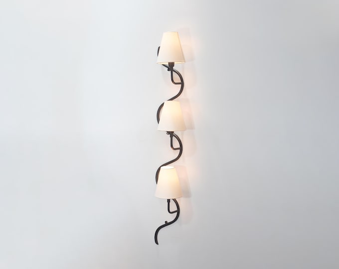 vertical wall lamp sconce modern lighting fixture LED wall sconce light minimalist design home decor vertical wall decor living room art