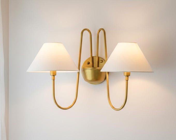 Handmade Brass Wall Sconce: Modern Industrial Lighting