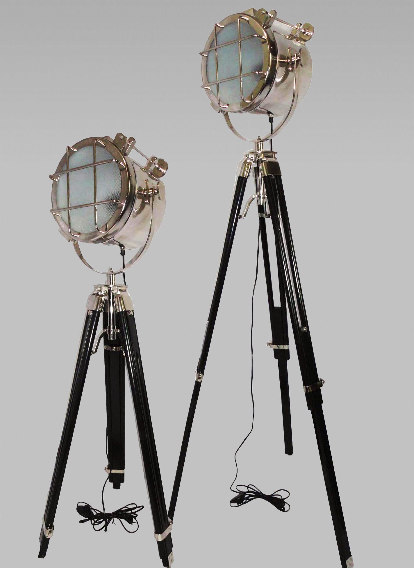 Corner Tripod Lamp Black Sheesham Wood Industrial Floor Tripod - Etsy