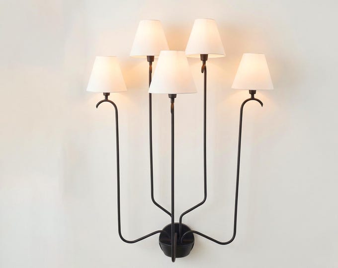 Wall Light Contemporary Matte Black Multi Light Fixture, Artistic Minimalist Lamp with Elegant White Shades, Modern Nordic Interior Lighting