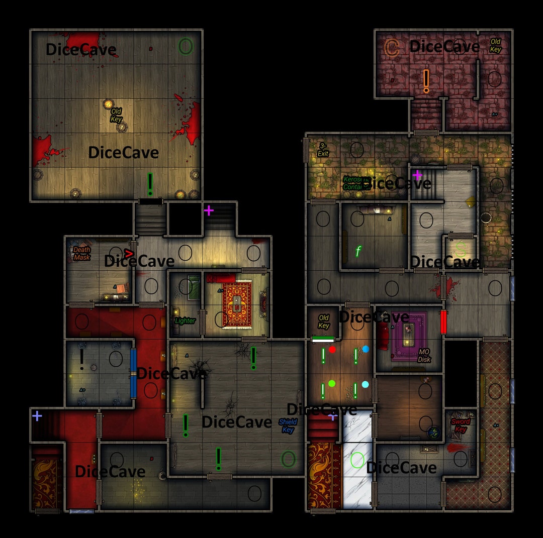 Arklay Campaign 2 (RE1), Resident Evil Digital Print and Play Dungeon ...