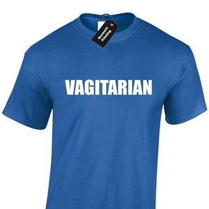 Vagitarian mens t shirt unisex funny rude slogan adult parody joke lgbt lesbian party stag hen humour cool vegetarian new present gift