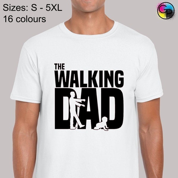 The walking dad mens t shirt unisex zombie apocalypse daryl dixon rick grimes walker negan tv comic inspired dead cool father present gift