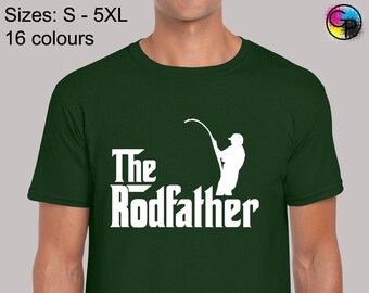 The rodfather mens t shirt unisex funny joke parody godfather fishing angling carp fisherman angler  fish fathers day cool present gift