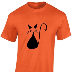 Cat drawing mens t shirt unisex cool cat lover animal pet cute fashion design kittens cartoon top gift joke funny present idea dad husband